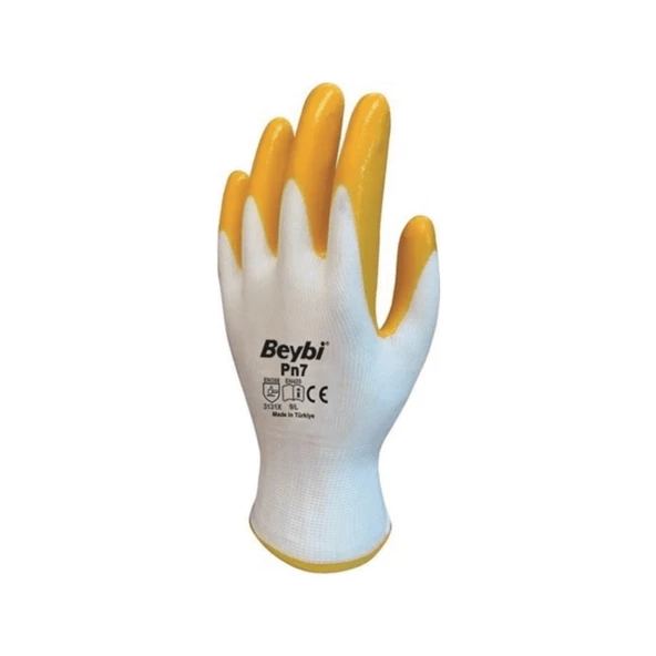 Pn-7 Nitril Eldiven Sarı No: 10 - 5'li - 1
