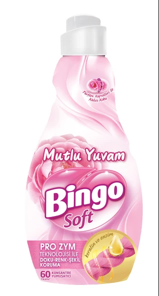 Bingo Soft Çamaşır Yumuşatıcı Konsantre 1440ML Mutlu Yuvam (2 Li Set) - 2