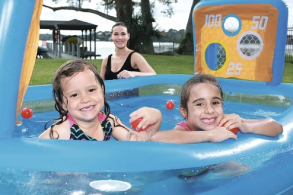 Bestway 54170 Büyük Boy Şişme Şut Oyunu Havuzu, Topları ile (237 x 152 x 94 cm) - 4