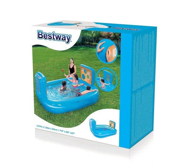 Bestway 54170 Büyük Boy Şişme Şut Oyunu Havuzu, Topları ile (237 x 152 x 94 cm) - 8