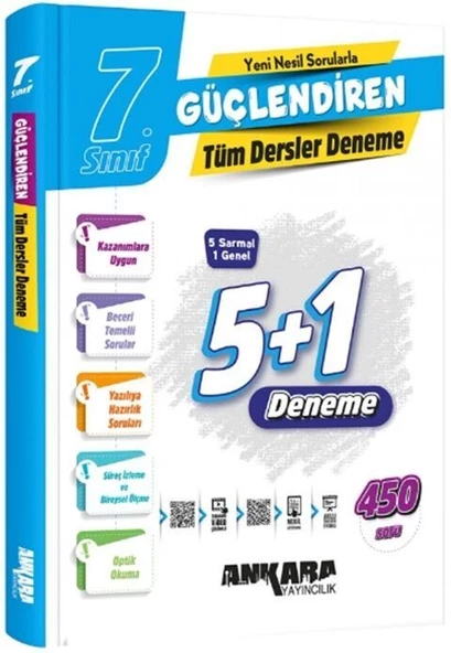 7. Sınıf Tüm Dersler Güçlendiren Denemeleri Ankara Yayıncılık ürün görseli 1