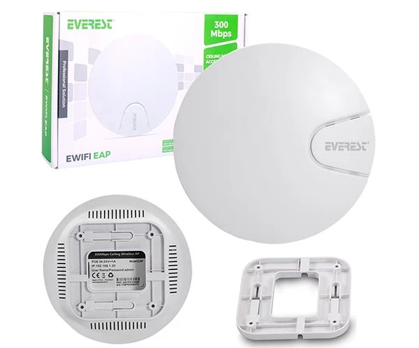 EVEREST EWIFI EAP 300 MBPS 11N 2.4GHZ TAVAN ACCESS POINT ROUTER