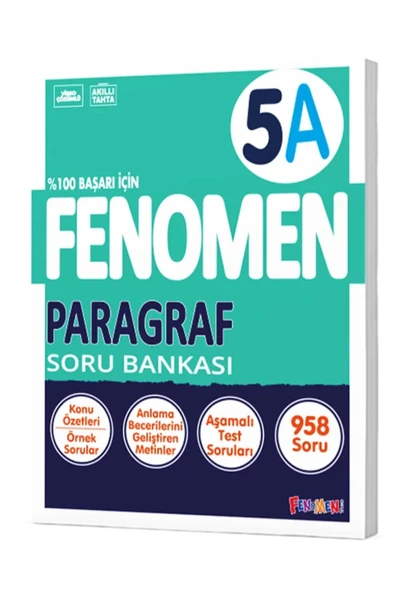 Fenomen Yayıncılık Fenomen Yayınları 5 Sınıf Paragraf A Soru Bankası