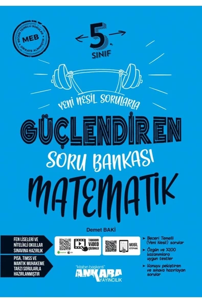 kitabın başkenti ankara yayıncılık 5. Sınıf Matematik Güçlendiren Soru Bankası 2023-24 Dönemi