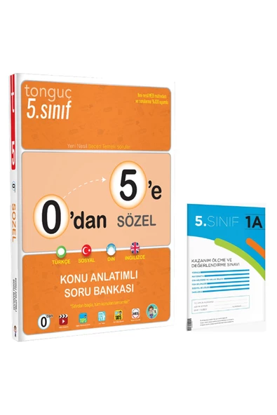 Tonguç Yayınları Tonguç 5. Sınıf 0'dan 5'e Sözel Konu Anlatımlı Soru Bankası (1 Kitap+1 Deneme)