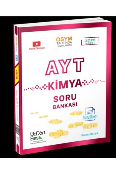Üç Dört Beş Yayıncılık Üç Dört Beş Ayt Kimya Soru Bankası (YENİ)