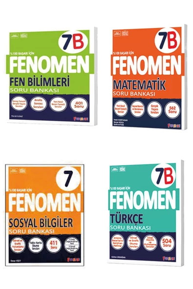 Fenomen Yayıncılık 7. Sınıf Fenomen Tüm Dersler Soru Bankası Set