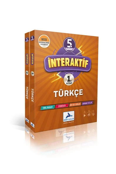 paraf yayınları Paraf 5.Sınıf İnteraktif Türkçe Çalışma Kitabı