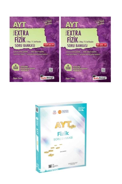Üç Dört Beş Yayıncılık ÜÇ DÖRT BEŞ YAYINLARI AYT FİZİK+ KAFA DENGİ EXTRA FİZİK 1 VE 2 SETİ