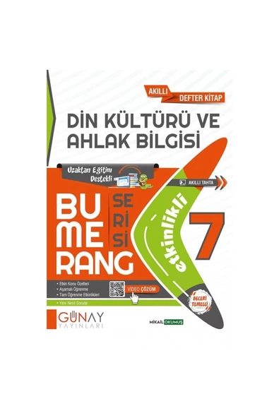Gün&Ay Yayınları Günay Yayınları 7. Sınıf Bumerang Etkinlikli Din Kültürü Ve Ahlak Bilgisi
