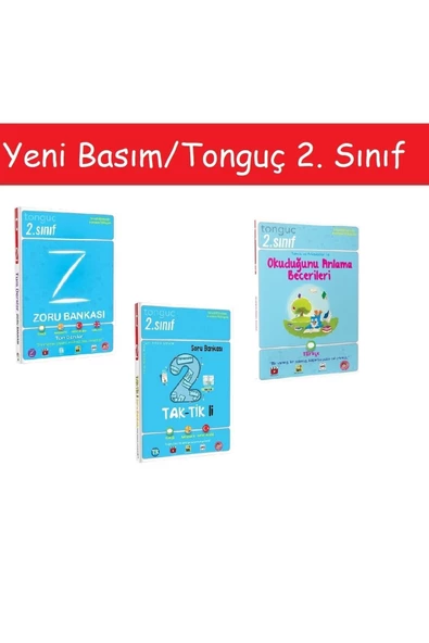 Tonguç Akademi Tonguç 2. Sınıf Zoru Bankası & 2. Sınıf Taktikli Soru Bankası & Türkçe Okuduğunu Anlama Becerileri