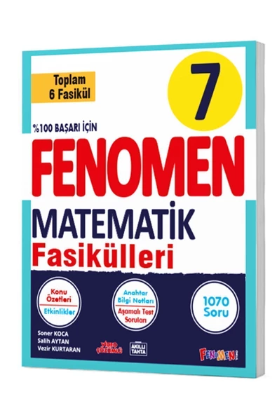 Kurmay Yayınları FENOMEN OKUL 7. SINIF MATEMATİK FASİKÜL SETİ (1-2-3-4-5-6. SAYILAR) / 9786258450781