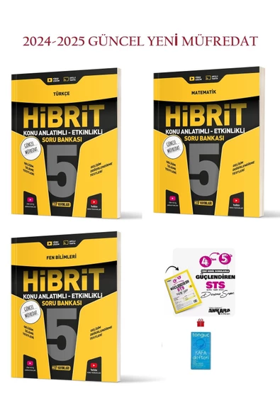 Hız Yayınları 5. Sınıf Türkçe-Matematik ve Fen Bilimleri Hibrit Konu Anlatımlı-Etkinlikli Soru Bankası+Sts Deneme