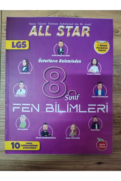 Newton Yayınları NEWTON YAYINLARI 8.SINIF ALL STAR ÜSTADLARIN KALEMİNDEN 1.DÖNEM SÜREÇ DEĞERLENDİRME FEN BİLİMLERİ
