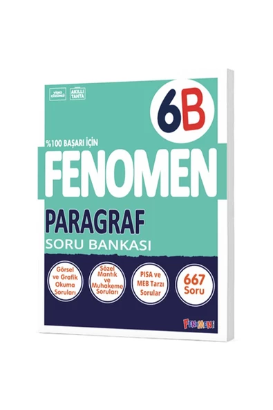fenomen okul Fenomen Yayınları 6 Sınıf Türkçe Paragraf Soru Bankası B Yeni Nesil