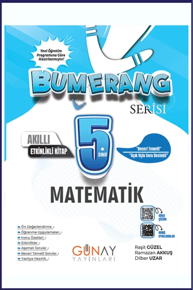 Günay Yayınları günay yayınları yeni müfredat  5 sınıf bumerang matematik etkinlikli kitap