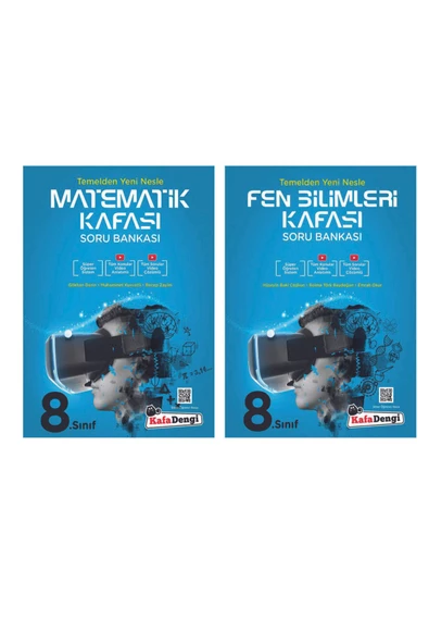 Kafa Dengi Yayınları 8.Sınıf Matematik ve Fen Bilimleri Kafası Soru Bankası Seti KafaDengi Yayınları