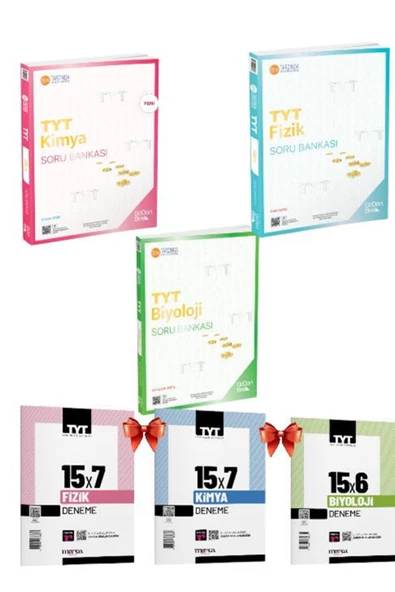 Üç Dört Beş Yayıncılık 345-2025 TYT Fizik Kimya Biyololoji Soru Bankası Fen Bilimleri Sayısal Set+TYT 3 Deneme Set Hediye