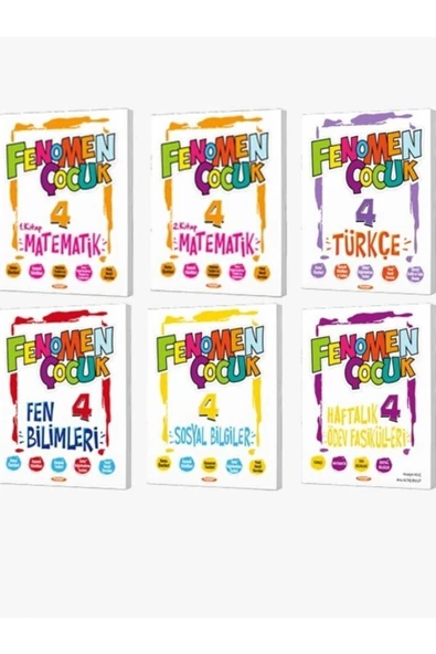 Kurmay FENOMEN ÇOCUK 4.SINIF SET (5 KITAP) + HAFTALIK ÖDEV FASIKÜLLERI  6 KİTAP