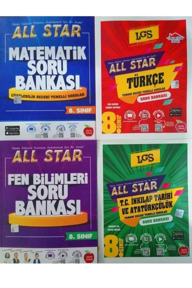 Newton Yayınları Newton 8.Sınıf All Star Matematik Fen Bilimleri Türkçe İnkılap Soru Bankası 2024 2025 LGS
