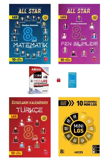 Newton Yayınları 8. Sınıf All Star 1. Dönem 10 Süreç Değerlendirme Matematik-Fen ve Türkçe + Hız Mini Lgs Deneme