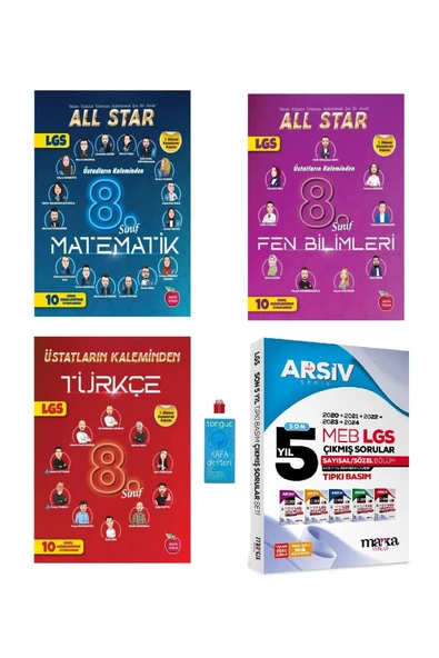 Newton Yayınları 8. Sınıf All Star 1. Dönem 10 Süreç Değerlendirme Matematik-Fen ve Türkçe + Son 5 Yıl Çıkmış Sorular