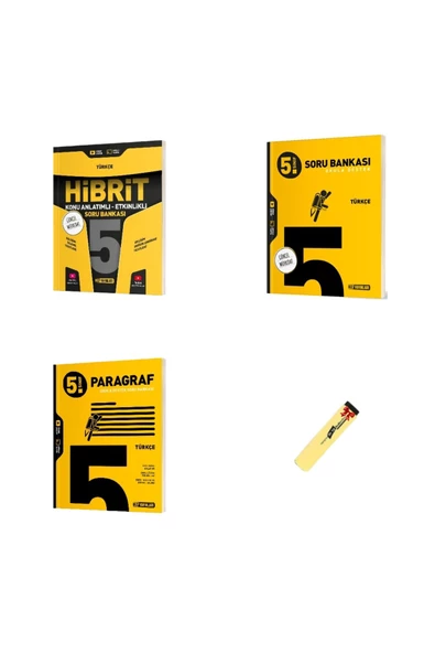Hız Yayınları 5. Sınıf Hibrit ve Soru Bankası Türkçe Paragraf 3lü Set