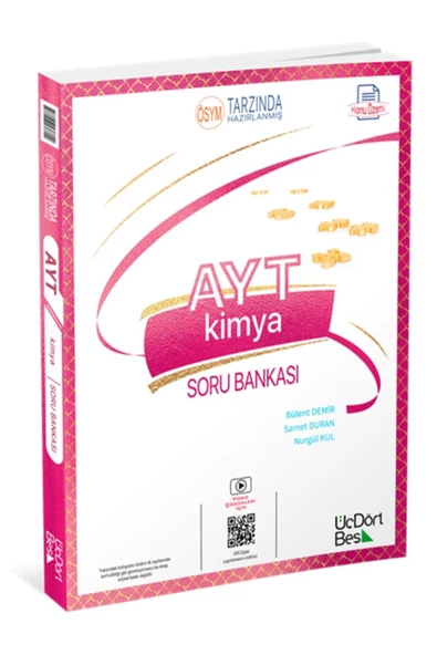 Üç Dört Beş Yayıncılık 345 - Üçdörtbeş AYT Kimya Konu Özetli Soru Bankası  GÜNCEL BASKI