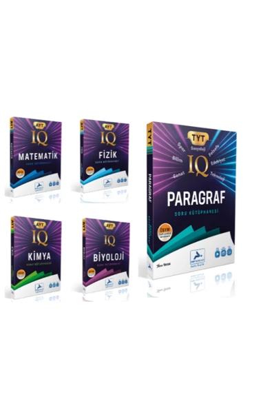 paraf yayınları Paraf IQ AYT Matematik - Fizik - Kimya - Biyoloji - TYT Paragraf Soru Kütüphanesi