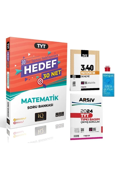 paraf yayınları TYT Hedef 30 Net Matematik Soru Bankası ve 2024 Çıkmış Sorular İle Tyt Matematik Branş Denemesi