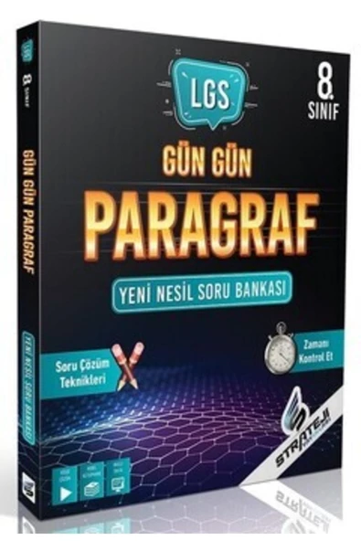 paraf Yayınları Strateji 8. Sınıf Lgs Gün Gün Paragraf Soru Bankası