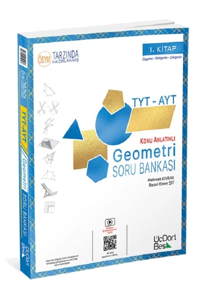 Üç Dört Beş Yayıncılık 345 TYT AYT Geometri Konu Anlatımlı Soru Bankası 1. Kitap Güncel Baskı