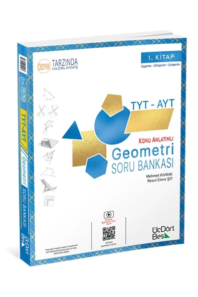 Üç Dört Beş Yayıncılık Üç Dört Beş 345 Tyt Geometri 1 Kitap Soru Bankası 2024