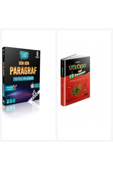 Strateji Yayıncılık Strateji Yayınları Lgs 8.sınıf Gün Gün Parağraf Soru Bankası & Aydın 15 Deneme Türkçe