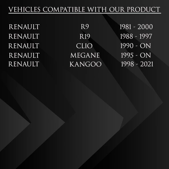 Renault R9,R19,Clio,Megane,Kangoo için Güneşlik Ayağı - 8