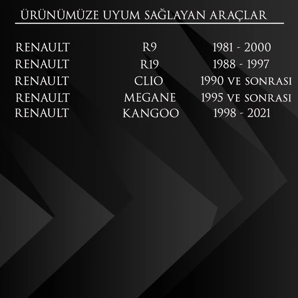 Renault R9,R19,Clio,Megane,Kangoo için Güneşlik Ayağı - 2