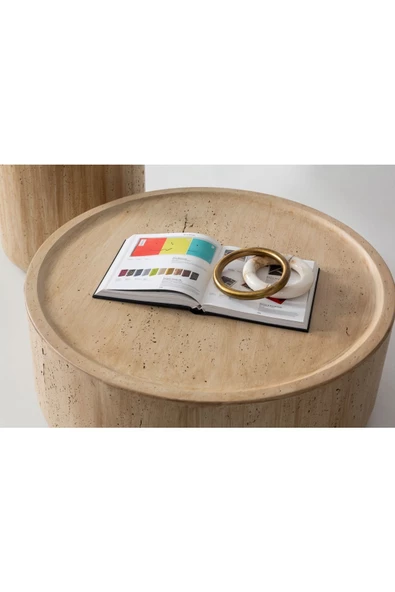 CARBONE DESİN  mantar sehpa ,üçlü sehpa ,akıllı sehpa ,ahşap orta sehpa. ORTA SEHPA - Resim 2