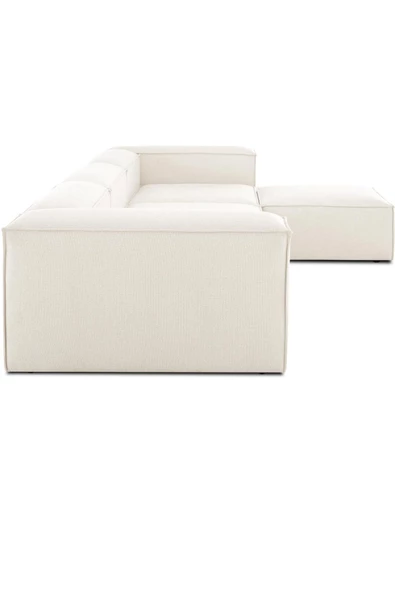CARBONE Soft Köşe Takımı , Kanepe , Ofis Koltukları , 4 Modül Krem Kadife Babyface - 5