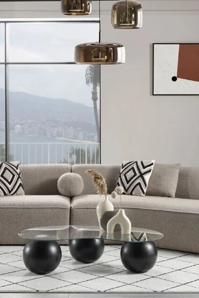 CARBONE Dsin,top Ayaklı Orta Sehpa, 3 Toplu Sehpa,top Sehpa,orta Sehpa ürün görseli