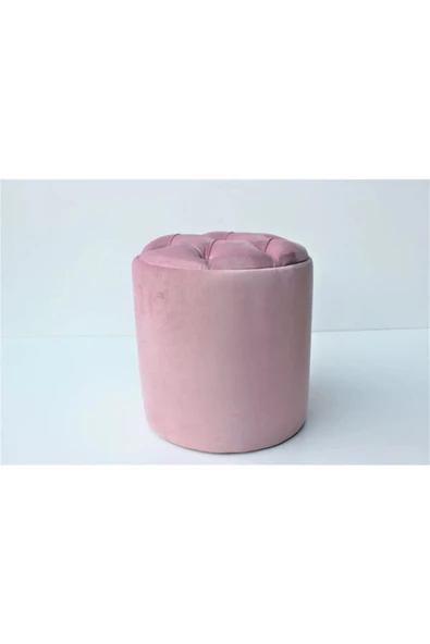 CARBONE DESİN Puf Bench ,Puffy,Ayak Ucu Puf ,Ayak,Yuvarlak Puf- Makyaj Masası Pufu - Resim 2