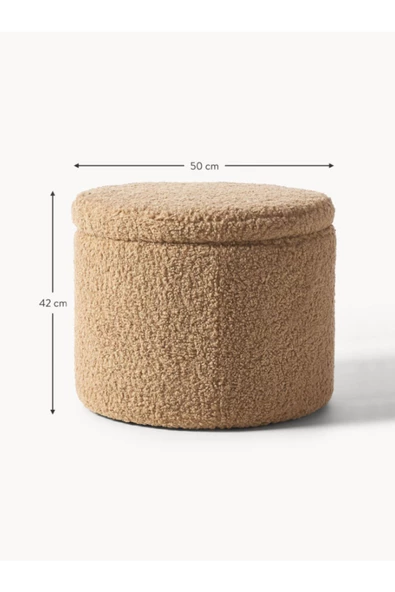 CARBONE Desin Sandıklı Puf .bench Makyaj Pufu . Puf Minder - Resim 4