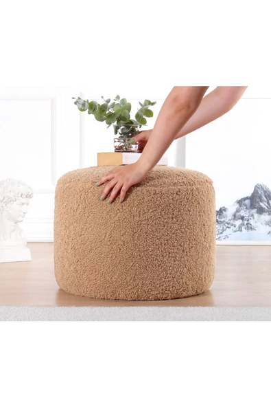 CARBONE DESİN Puf Bench ,Puffy ,Puf Tedy Kumas ,Ayak Ucu Puf ,Ayak - Resim 3