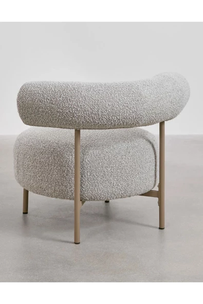 CARBONE Berjer Ayaklı Tekli Koltuk, Pofuduk Berjer , Bebek Emzirme Koltugu - Resim 2