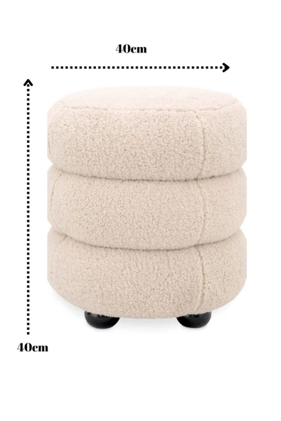 CARBONE Puf Bench ,Puffy ,Puf Tedy Kumas ,Ayak Ucu Puf ,Ayak - Resim 2