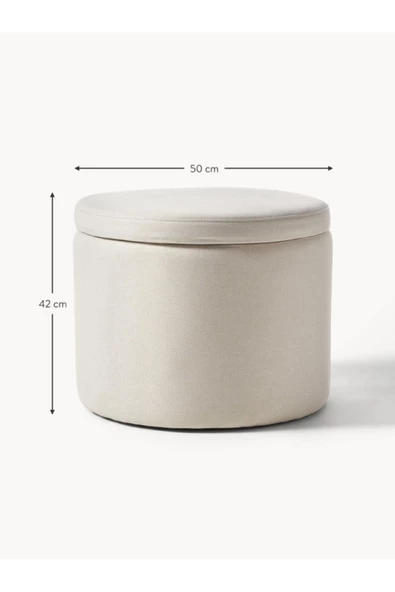 CARBONE Desin Sandıklı Puf .bench Makyaj Pufu . Puf Minder,makyaj Pufu - Resim 2