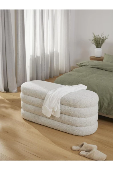 CARBONE DESİN Relax Teddy Bench, PUF, ayak ucu , bench - Resim 5