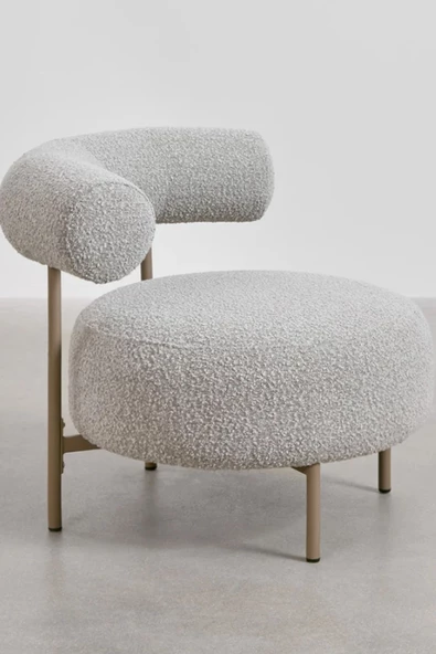 CARBONE Berjer Ayaklı Tekli Koltuk, Pofuduk Berjer , Bebek Emzirme Koltugu - Resim 4