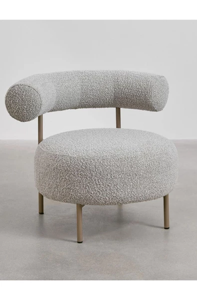 CARBONE Berjer Ayaklı Tekli Koltuk, Pofuduk Berjer , Bebek Emzirme Koltugu - Resim 3