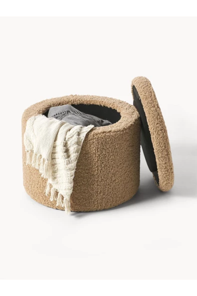 CARBONE Desin Sandıklı Puf .bench Makyaj Pufu . Puf Minder - Resim 3