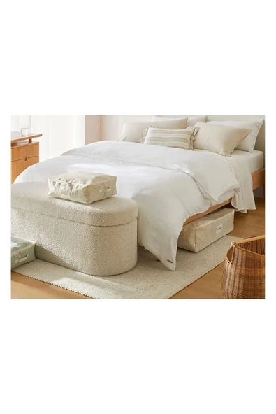 CARBONE DESİN  Bench, Teddy, Beyaz Yumuşak Puf ,bench makyaj pufu . TEDDY SANDIKLI BENCH - 5